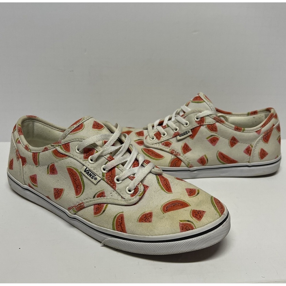 Vans Watermelon low top canvas "Off the Wall" Sneakers Women's Size 8.5